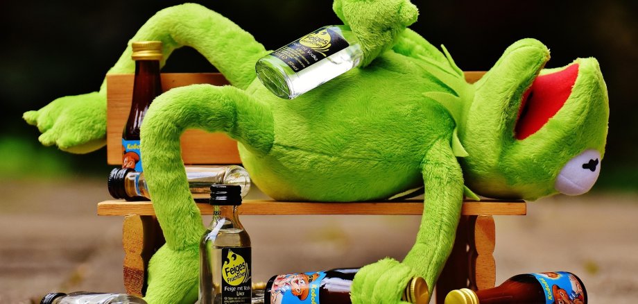 Kermit und Alkohol