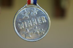 Gewinner Medallie mit Aufschrift "Winner"